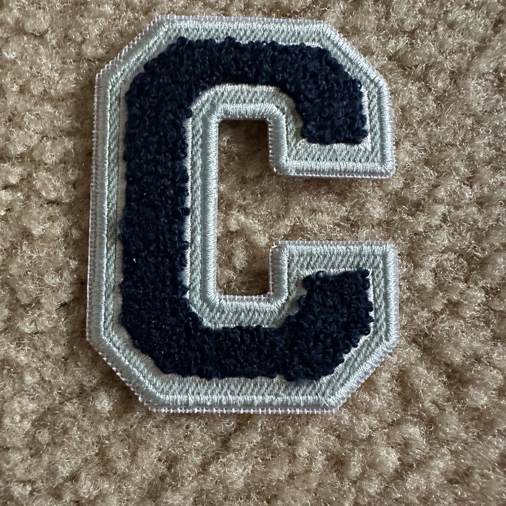 Stoney clover lane Sapphire Denim Varsity Letter C Patch sticker jumbo size